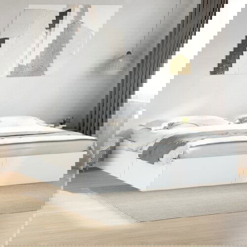 Furnova Posteljni okvir bel 180x200 cm inženirski les, (21938323) Cene