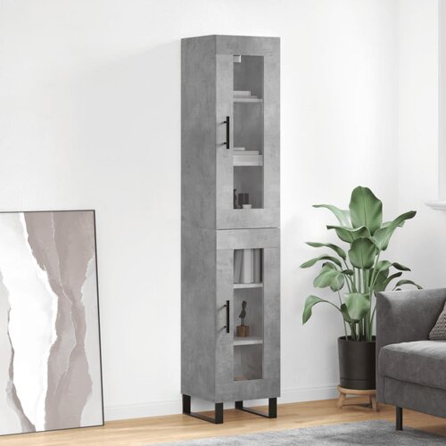vidaXL Visoka komoda siva betona 34 5x34x180 cm od konstruiranog drva Cijene