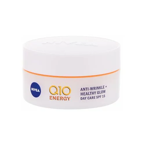 Nivea Q10 Energy Anti-Wrinkle + Healthy Glow SPF15 krema za vidno zmanjševanje gubic na obrazu 50 ml za ženske