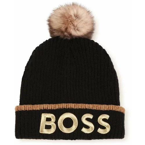 Boss Dječja kapa s dodatkom vune boja: crna