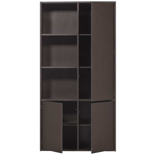WOOOD Temno rjava modularna omarica iz masivnega bora 108x215 cm Meggy &amp;ndash; Slike