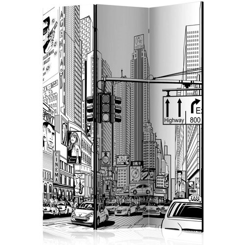  Paravan u 3 dijela - Street in New York city [Room Dividers] 135x172 Slike
