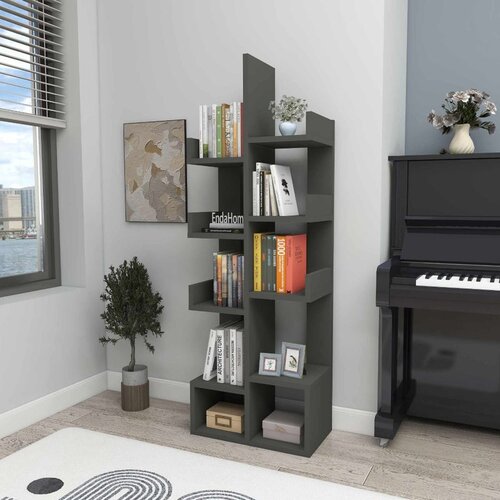 Hanah home polica za knjige pamfilya, 53 cm, antracit Slike