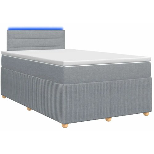  Boxspring krevet s madracem Svjetlosiva 120 x 200 cm Tkanina - Svjetlosiva 120 x 200 cm Dizajn linija Slike