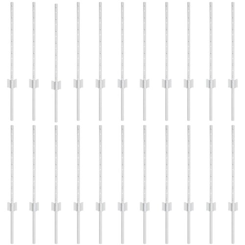 vidaXL Ograjni stebri 22 pcs srebrna 100 cm Jeklo, (5000097590) Cene
