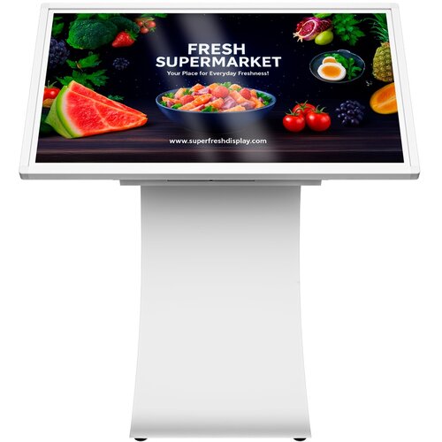 PRESTIGIO SOLUTIONS IDS Indoor Totem Tilted 43 inches, 4K (3840x2160), Android 11: RK3399B/4GB/64GB, IR10TP, Power Plug EU. PSTI43A1S1 Slike