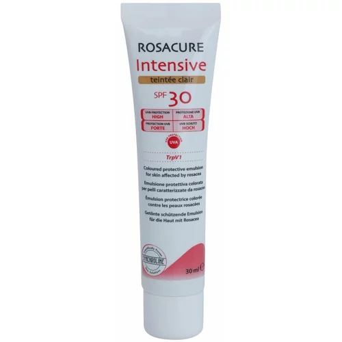 Synchroline Rosacure Intensive emulzija za toniranje osjetljive kože lica sklonu crvenilu SPF 30 nijansa Clair 30 ml