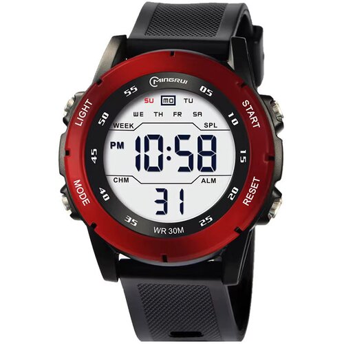 MINGRUI Digitalni sat BF-41705 - Crni / Crveni Slike