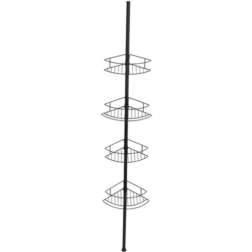 Wenko 24568100-Ugaona polica DOLCEDO 31x230 cm inox/crna Slike