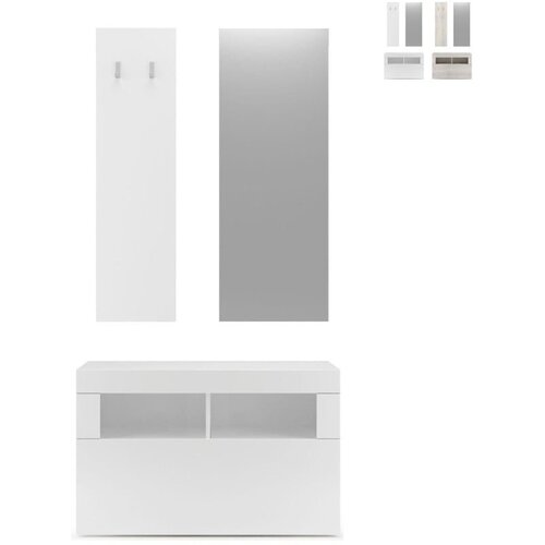 LC Mobili Set za hodnik s stojalom, ogledalom in omarico BASIC 409015-1 Cene
