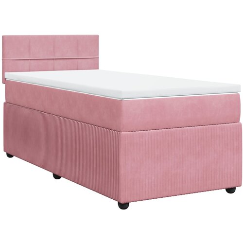 vidaXL Box spring postelja z vzmetnico roza 100x200 cm žamet, (21310915) Cene