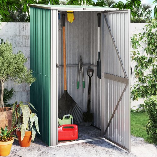 vidaXL Vrtna lopa zelena 118,5x97x209,5 cm pocinkano jeklo Cene