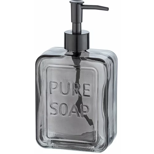 Wenko sivi stakleni dozator za sapun Pure Soap