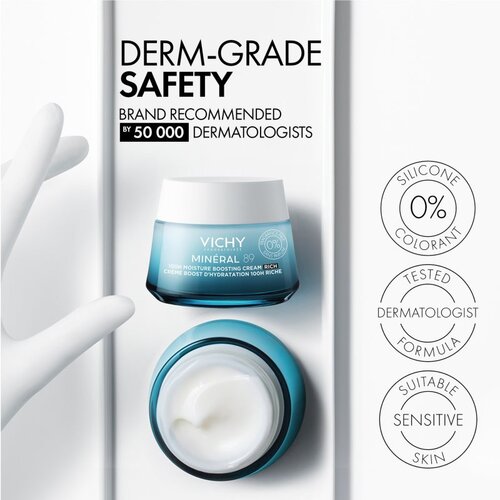 Vichy Min&amp;eacute;ral 89 bogata vlažilna krema brez di&amp;scaron;av 50 ml Slike