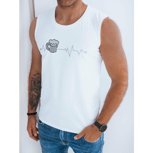 DStreet Men's sleeveless T-shirt with white print Slike