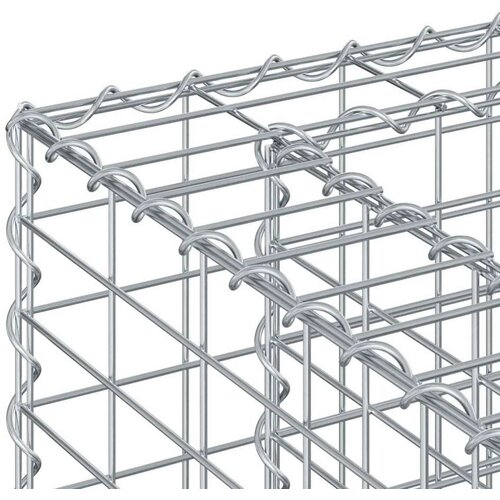  Gabionski uzdignuti krevet 2 pcs Srebrno 130 x 50 x 150 cm Slike