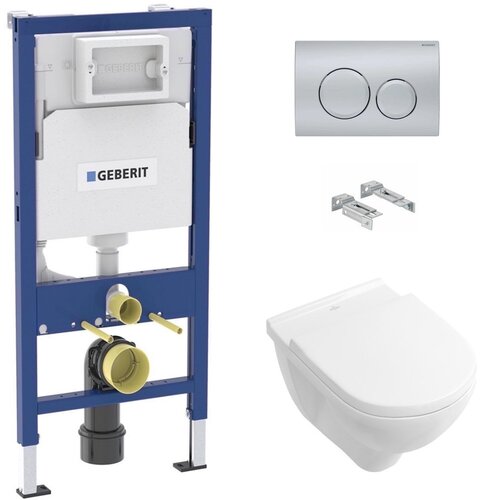 Villeroy Boch SIKOGEDVBOND20CR wc &amp;scaron;koljka s kompletom geberit duofix 458.103.00.1 Delta20 Slike