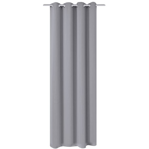 vidaXL Zavjesa za Zamračivanje s Metalnim Prstenovima 270x245 cm Siva Cijene