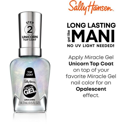Sally Hansen Miracle Gel&amp;trade; gel lak za nohte brez uporabe UV/LED lučke odtenek Unicorn 14.7 ml Slike