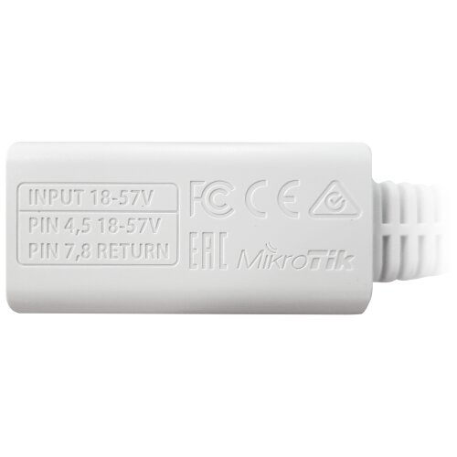 MikroTik rbgpoe gigabit poe injector poe-giga-kabelek Slike