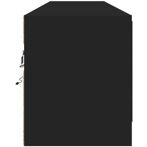 vidaXL Zidni TV ormarić s LED svjetlima crni 180x31x38 cm Cijene