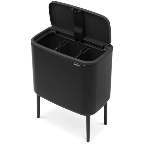 Brabantia Bo Touch Bin 3x11 litrov s tremi vložki iz umetne mase - Matt Black Slike