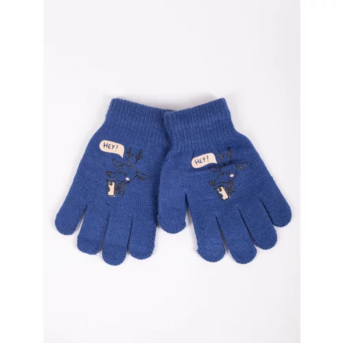 Yoclub Kids's Boys' Five-Finger Gloves RED-0012C-AA5A-008