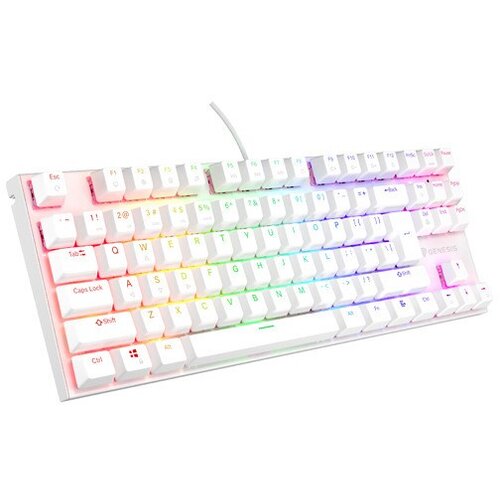 Genesis thor 303 | mechanical gaming keyboard | wired | us | white | usb type-a | outemu peach silent Slike