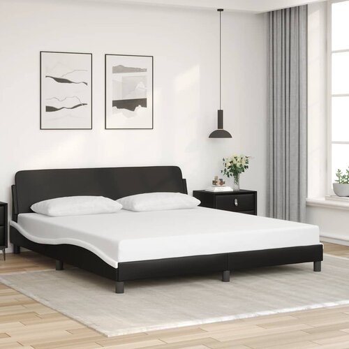  Okvir za krevet Dover crno-bijeli 180x200cm umjetna koža Cene