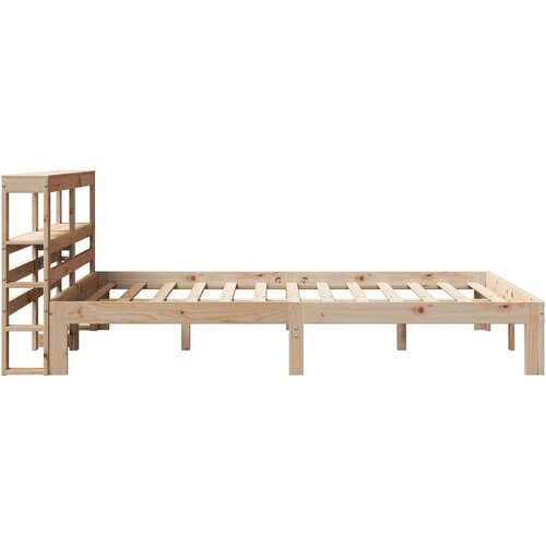 VidaXL Okvir za krevet s uzglavljem 160 x 200 cm od masivne borovine Slike