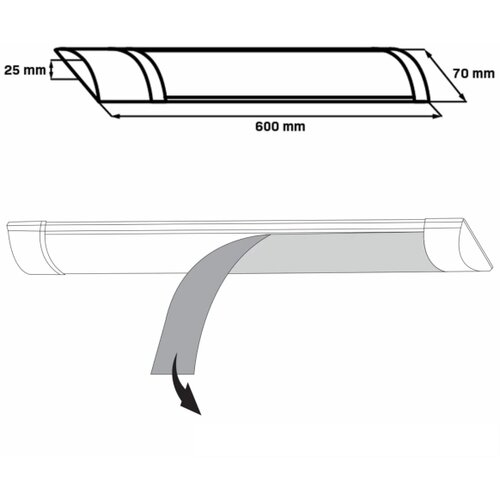  LED svetlo za ugradnju ispod kuhinjskih elemenata LED/18W/230V 4000K 60 cm belo Slike