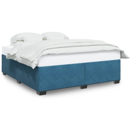 VidaXL Posteljni okvir moder 180x200 cm žamet Slike