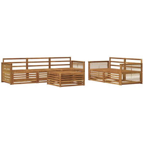 vidaXL Zunanja garnitura za sedenje 6 pcs Naravna Masiven les akacije, (5000279669) Cene