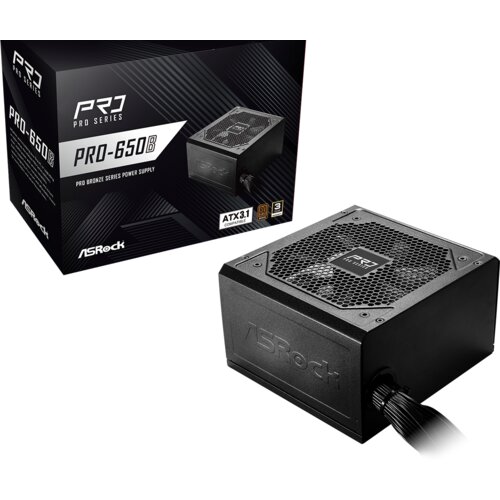 AsRock PSU 650W Bronze, Pro80PLUS, 120mm fan, ATX 3.1PCIe 5.1 Cijene