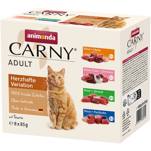 Animonda Carny vrećice - multi pakiranje 8 x 85 g - Miješano pakiranje (4 vrste) Cijene
