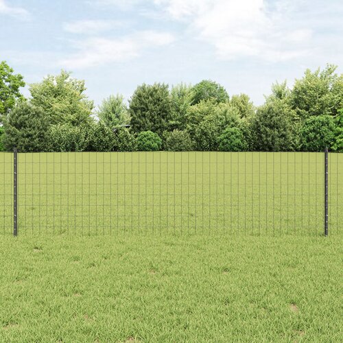 vidaXL Euro ograda s 11 U postovima siva 0.6x25 m čelik Cijene