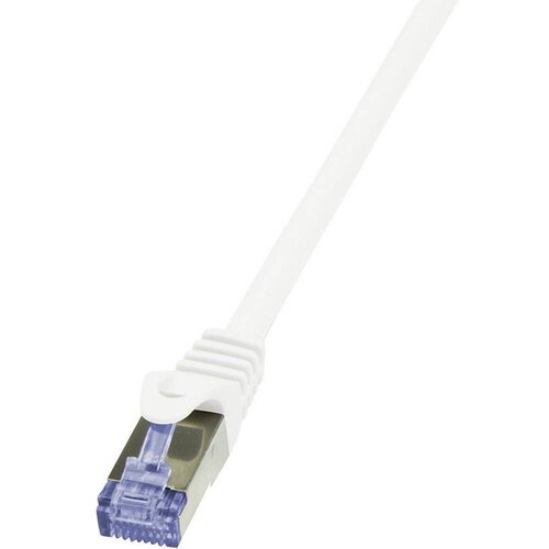 Logilink CQ3051S RJ45 omrežni kabel\, Patch kabel CAT 6a S/FTP 2.00 m bela ognjevaren\, z za&scaron;čitnim zapornim zatičem 1 kos, (20418468) Cene