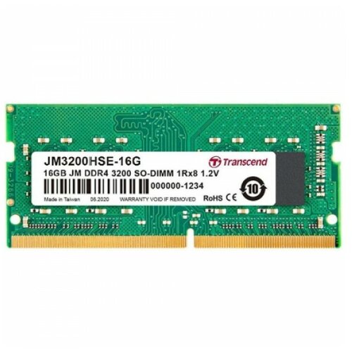 Transcend 16GB DDR4 SO-DIMM JM 3200Mhz 1Rx8 2Gx8 CL22 1.2V JM3200HSE-16G ram memorija Cene
