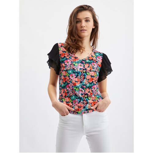 Orsay Blue-Black Ladies Floral Blouse - Women Slike