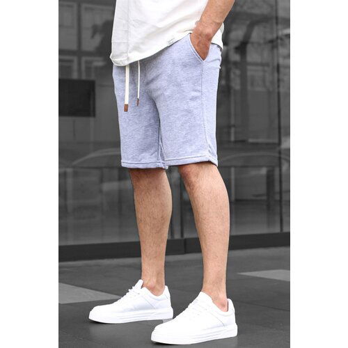 Madmext Men's Gray Basic Shorts 6505 Slike