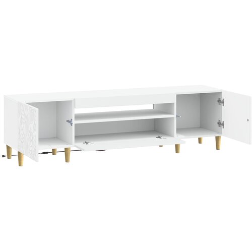  LED TV kabinet Bijela Konstruirano drvo Slike