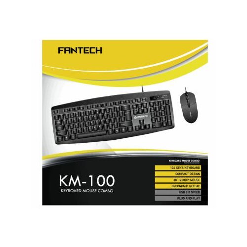 Fantech combo miš i tastatura KM-100 crni Cene