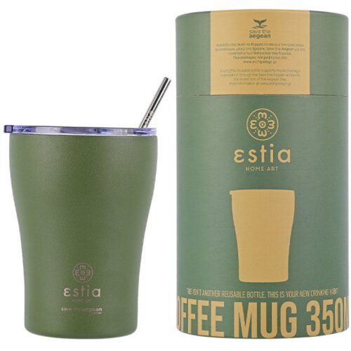 Estia termo ča&amp;scaron;a sa slamčicom Forest Spirit 350ml 01-13813 Slike