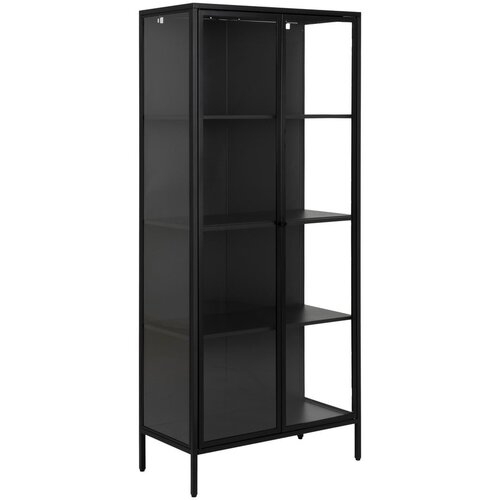 Actona Črna kovinska vitrina Newcastle, višina 180 cm Cene