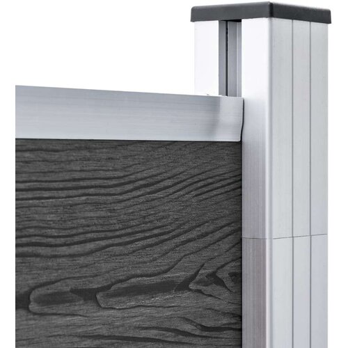  Panel za ogradu WPC 180 x 146 cm crni Slike