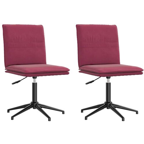 Maison Chic Jedilni stoli - Vzorci stoli 2 kosa vinsko rdeč žamet A598, (22032494) Cene