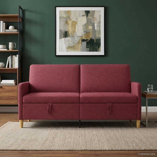 SOFA s pohranom Vinska crvena 172 x 78 x 87 cm Poliester Cijene