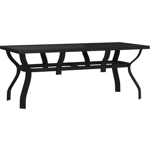  5-dijelni vrtni blagovaonski set crni Crna Dužina stola 180 cm Slike