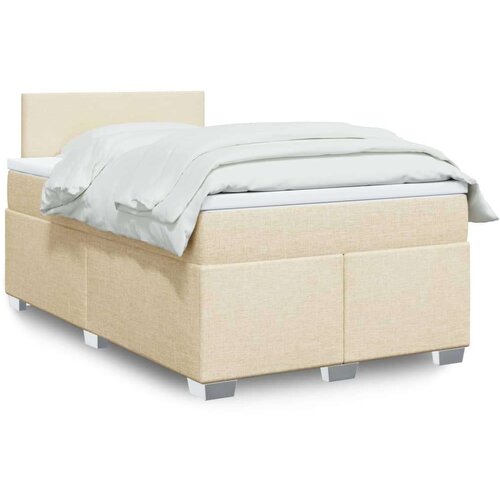  Krevet box spring s madracem krem 120 x 190 cm od tkanine Cijene