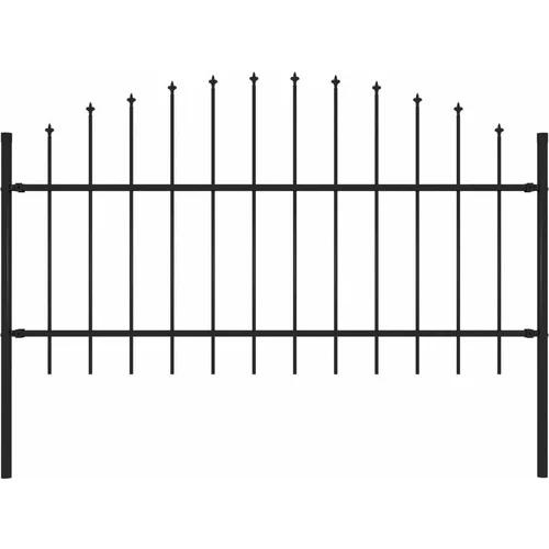 ograda s ukrasnim kopljima (1 - 1 25 ) x 1 7 m čelična crna
